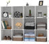 AWTATOS Cube Storage Organizer, 12 Cube Bookshelf DIY Plastic Closet Clothes Storage Shelves, Stackable White