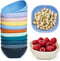 12 Pack Mini Square Dinnerware Bowls, 4.5 OZ Unbreakable Wheat Straw Dipping Bowls for Kids, Multicolor