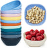 12 Pack Mini Square Dinnerware Bowls, 4.5 OZ Unbreakable Wheat Straw Dipping Bowls for Kids, Multicolor