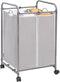 STORAGE MANIAC Laundry Sorter 2 Section, 90 L Gal Laundry Hamper with