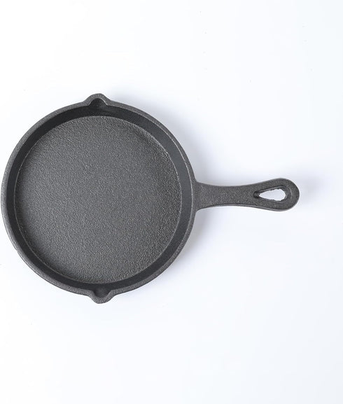 Cast Iron Mini Skillet, 5.3 Inch Round Pan, Black