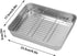 AUNMAS Rectangular Baking Pan and Rack, Easy Roasting Pan for Cooking Baking(23.5 * 17.5 * 5CM) by AUNMAS