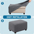 56"-75" H.VERSAILTEX Ottoman and Sofa Seat Cushion Combined Cover Slipcover Rectangle Sofa Slipcover Fit Length
