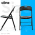 Commercial 350lb 2 Pack) Oline Folding Chair, Indoor Outdoor Plastic Stackable Foldable Guest Chairs for Events Office
