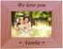 CustomGiftsNow Engraved Wood Picture Frame, We Love You Auntie, 4x6 Horizontal