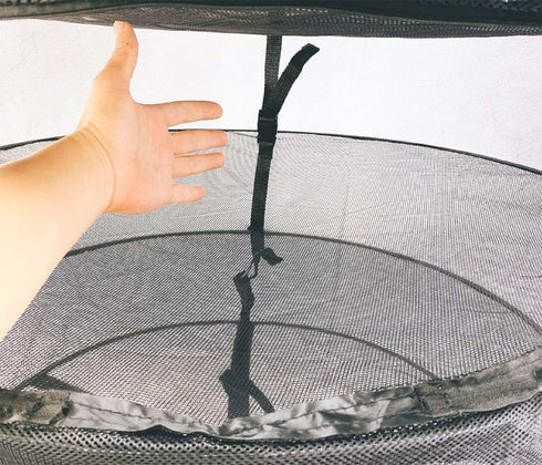 3ft 3FT) HORTIPOTS Herb Dry Rack Zipper Opening Adjustable Center Support Straps NO Sagging Fine Mesh Dry Net (Heavy