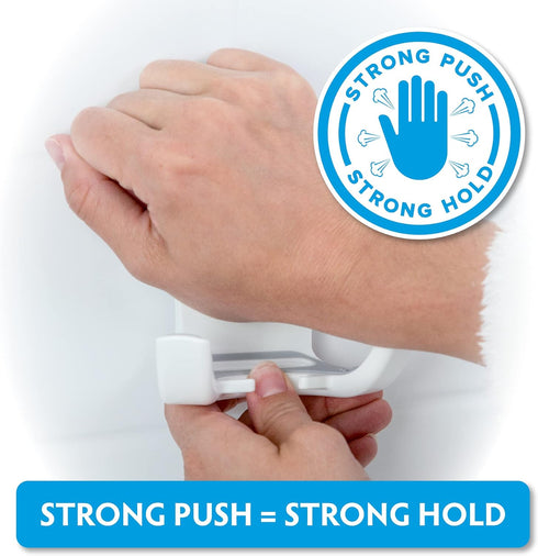 SlipX Solutions Patented On The Dot Power Lock Suction Cup Hook, Razor Holder & Phone Cradle for Shower & Mirror, 2 Pack