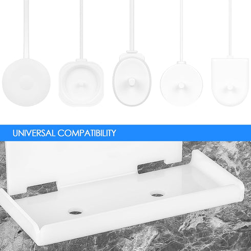 LUEXBOX 2 Electric Toothbrush Holder Wall Mounted, Electric Toothbrush Cord Organizer Holds Chargers, Self Adhesive