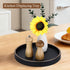12" GORESE Decorative Tray for Home Decor, Round PU Leather Coffee Table Tray Table Centerpiece for Living Room