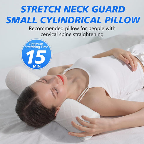 Cozyhealth 3.9" Cervical Roll Pillow, Medium Soft Memory Foam Neck Round Pillow Cylinder Bolster Pillow for Sleeping