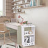 Wensdr 3 Tier Side Table Night Stand, Narrow End Table with Storage Shelf, Extended Desktop & Solid Structure, Small