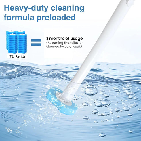 Saraudy 72 Count Toilet Brush Refill Pads, Toilet Brush Refill, Only Compatible Disposable Toilet Brush, Toilet