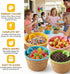 24 Pack 6 Set Frozen Summer Lawei Plastic Ice Cream Bowls with Spoons, Reusable Fun Ice Cream Cups Bulks, Cartoon Candy
