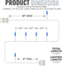 612 50 9 11 Vermont Blue Christmas Lights on a White Wire String, UL Approved, Indoor and Outdoor Use, Foot of Lighted