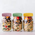 Vaincre 8PCS Mason Jar Lids, Colored Plastic Regular Mouth Leak Proof Canning Lids with Silicone Rings for Ball Jars