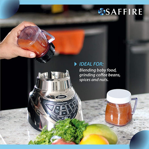Saffire Replacement Mini 1-Cup Plastic Jar, Fits Most Oster Blenders (2 Pieces)