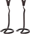 RTZEN Decorative Taper Candle Holders: Modern Wrought Iron Blacksmith Large Farmhouse Candlestick Holders, 2 Pack