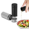 2Pcs Spice Jar Storage Containers with Lids, Airtight Aluminum Herb Storage Jars with Lockable Screw Top Lid