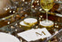 Mud Pie Foiled Coaster Set in White/Gold