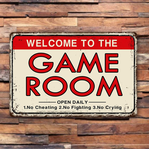 Video Game Room Accessories, Retro Arcade Tin Signs, Billiard Theater Wall Decor, 8×12 Inch Gaming Art Poster