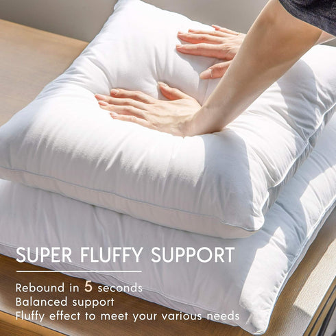 Phantoscope 18x18 Pillow Insert - Throw Pillow Insert with 100% Cotton Cover, 18 Inch Square Microfiber Pillow Sham