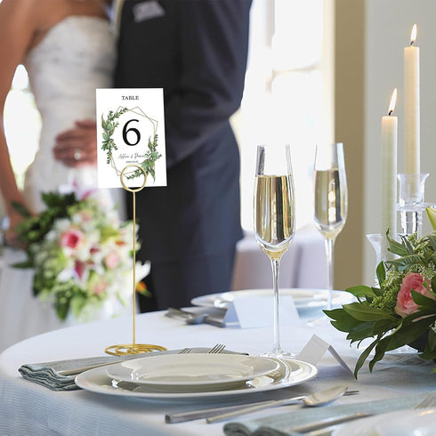 Table Number Holders 10Pcs - 8.75 Inch Tall Place Card Holders for Wedding Party Graduation Reception (Gold)
