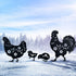 TIGGSY Chicken Metal Decorative Garden Stakes Chicken Gifts for Women/Men Chicken Lovers Gifts Silhouette Statues