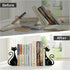 Set 2 Atomic Cat Metal Bookends of Cute Book Ends for Shelves Bookshelf Decorative Objects Home Office Desk Bookshelf