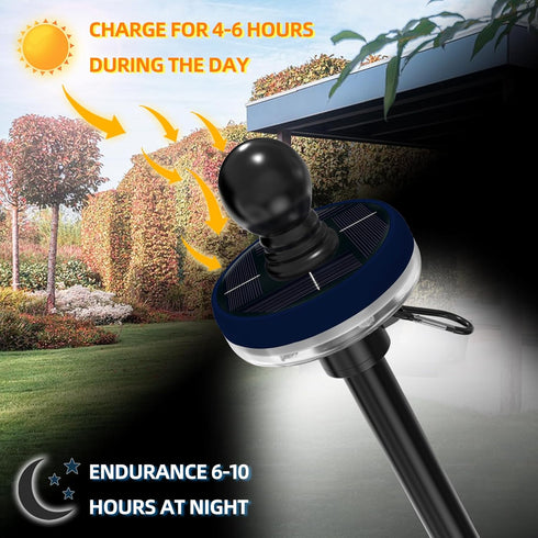 5-10 1" (1PC, LED Solar Light for Flag Pole, Waterproof Outdoor Lighting for FT Flagpoles, Fits Diameter Poles, Dusk
