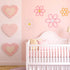 Set 4(6 Ganeen Boho Nursery Woven Daisy Flowers Daisy Wall Decor Nursery Decor Macrame Wall Hanging Supply for Girl