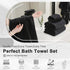 8 Set Black|2 Sheet,2 Towels,4 Cozy Set Piece Bath Towel Oversized Large Bath Hand Washcloths| Ultra Soft Bath Towel