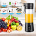 Portable Blender Bottles, Personal Mini Blender for Shakes & Smoothies, 13oz USB-C Rechargeable (Black)