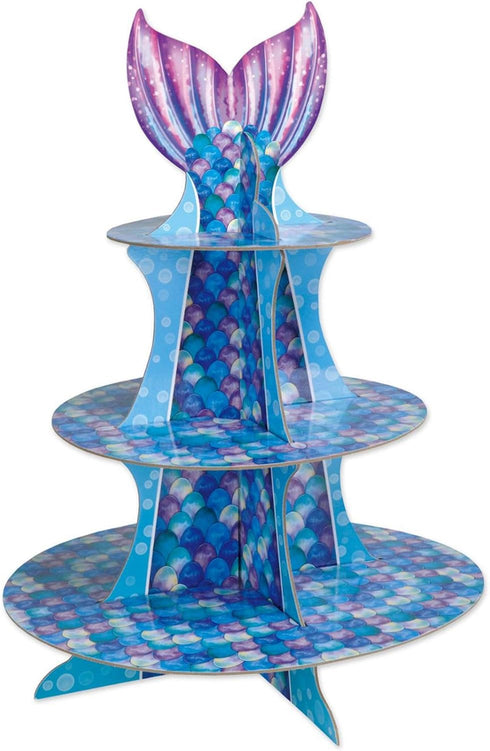 Beistle Mermaid Cupcake Stand for Parties
