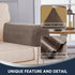 Sofa Arm Covers Stretch Velvet Plush Anti-Slip Protector for Couch Armrest, Set of 4, Taupe
