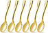 Posh Setting Plastic Mini Gold Spoons, 4 inch Disposable Dessert Spoon, Tiny Appetizer Spoon Golden (80 Pack)