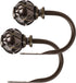 KAMANINA Decorative Curtain Drapery Holdbacks with Netted Texture Finials, Antique Bronze (1 Pair/2 Pack)