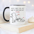 YouNique Designs 7th Anniversary Coffee Mug, 11 Ounces, Funny Wedding Anniversary Cup for Couple, Black Handle