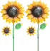 YEAHOME 2 Pack Garden Decor, 22.4“ Sunflower Garden Stakes, Metal Flowers with Shaking Head for Outdoor Decoration