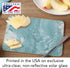 CounterArt Teal Quartz Design Decorative Tempered Glass Cutting Board 10” x 8”, Heat Tolerant, Dishwasher Safe, Blue,