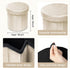 Round15 Inch, 220lbs Phantoscope Storage Ottoman Velvet Folding Storage Boxes Footrest Foot Ottoman Toy Box, Padded