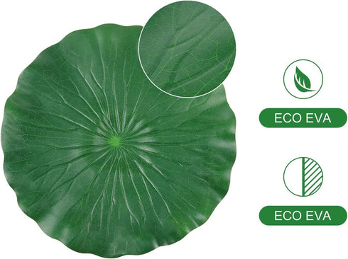 WILLBOND 12 Pieces Artificial Lotus Leaves, Floating Foam Ornament Lily Pads for Pond Decor, Water Lily Leaves