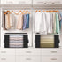 Large Storage Bags, 3 Pack Foldable Closet Organizers with Durable Handles for Blanket, Comforter, Clothing, 90L - Black