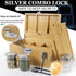 Large Bamboo Box with Combination Lock, Decorative Storage Box with Detachable Compartment, Great Gift Choice
