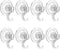 VIS'V Wreath Hanger, Large Clear Heavy Duty Suction Cup Hooks, 22 LB Removable for Halloween Christmas Wreath