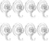 VIS'V Wreath Hanger, Large Clear Heavy Duty Suction Cup Hooks, 22 LB Removable for Halloween Christmas Wreath