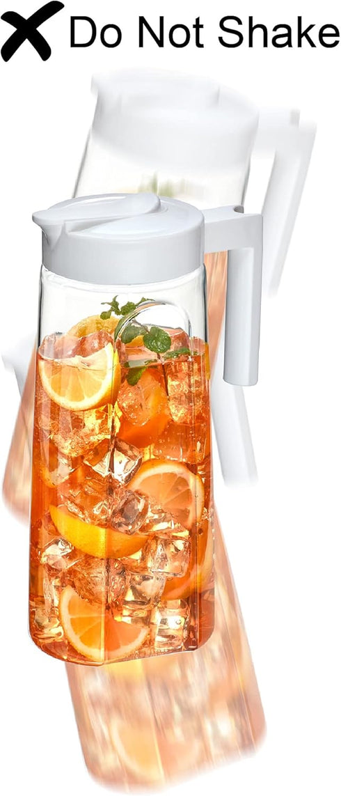 Amazing Abby Slim Tritan Pitcher 64 oz, Unbreakable Plastic Water Pitcher with Lid, BPA-Free, Dishwasher-Safe