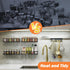 2 Pack, Bunoxea Spice Rack wall mounted Space-Saving Spice Organizer for Spice Jars and Seasonings,Screw or Adhesive
