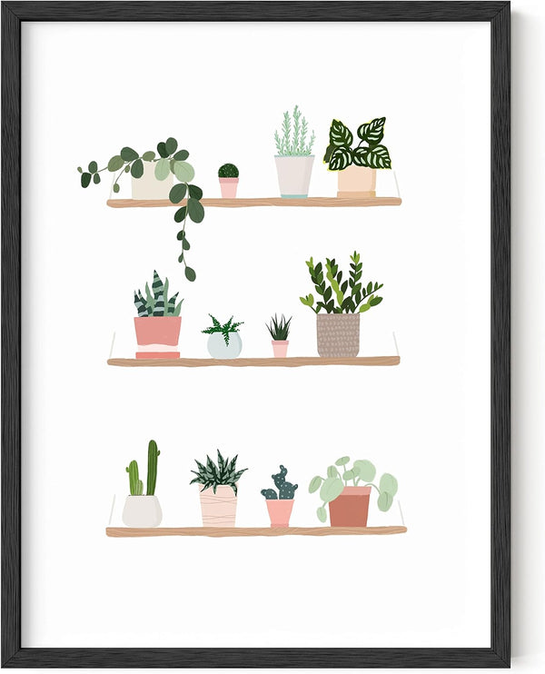 HAUS AND HUES Succulent Art Plant Pictures Wall Art & Botanical Prints | Cactus Wall Art Poster UNFRAMED 12"x16"