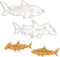 Set of 2 Shark Cookie Cutters, Hammerhead & Tiger Designs, 2 Pieces