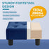 Small Foot Stool Ottoman, Velvet Footstool Ottoman Foot Rest for Couch, Rectangle Footstools and Ottomans Small